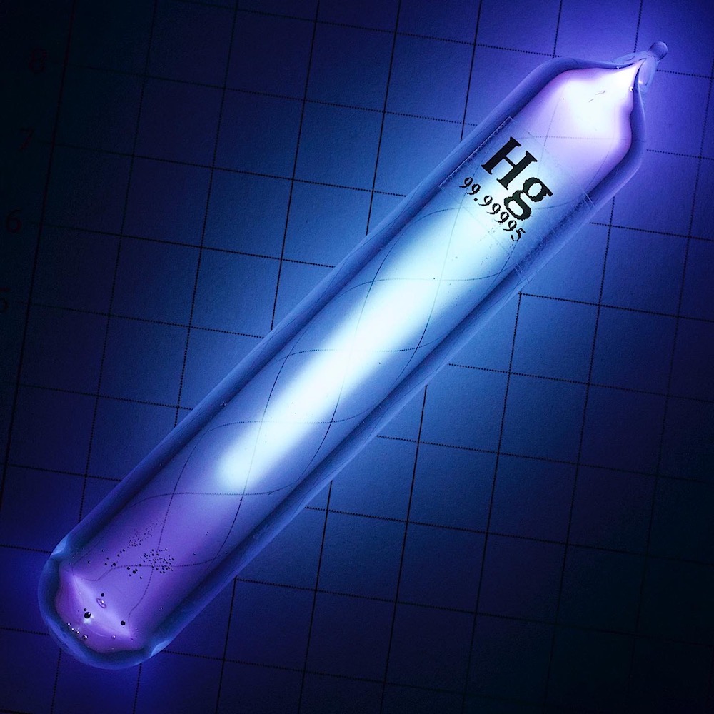 Ртуть газоразрядная (Hg), 99.99995%, 18х100 мм. - в ампуле.