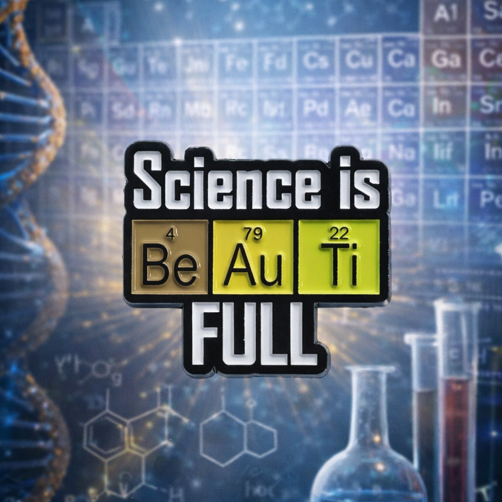 Химический значок Science is BeAuTiful, 25х28 мм