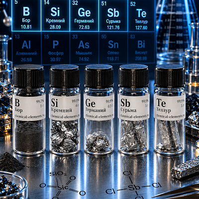 Набор полуметаллы (B, Si, Ge, Sb, Te)