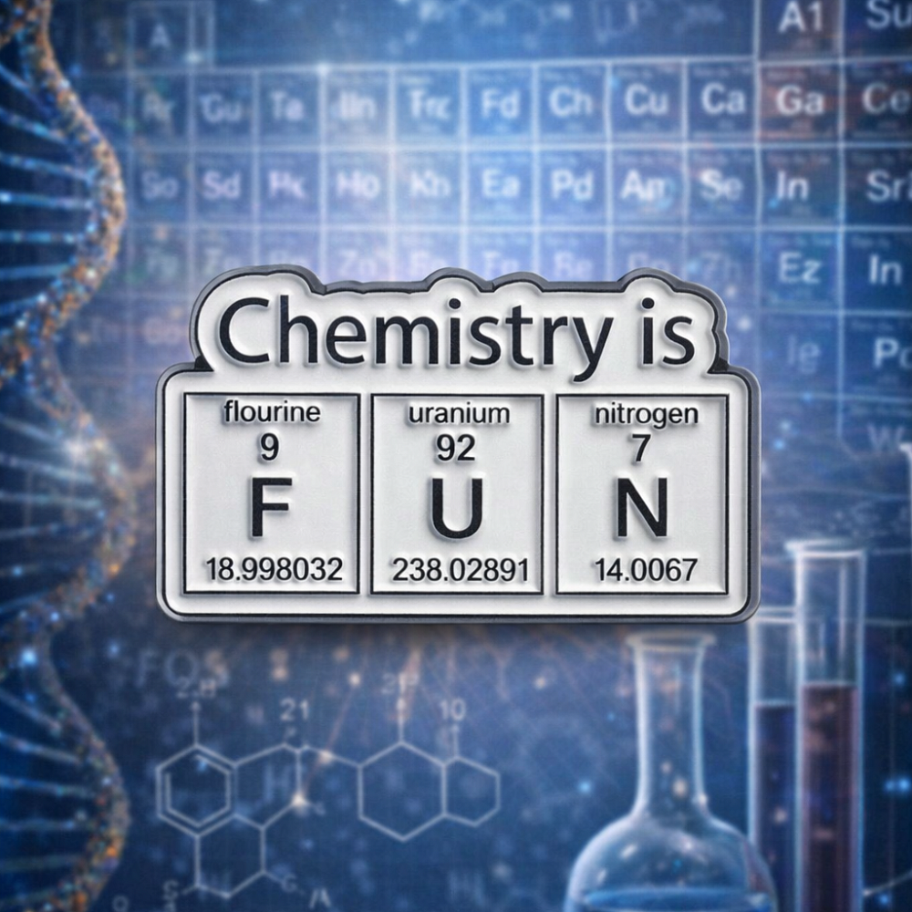 Химический значок Chemistry is FUN, 18х28 мм